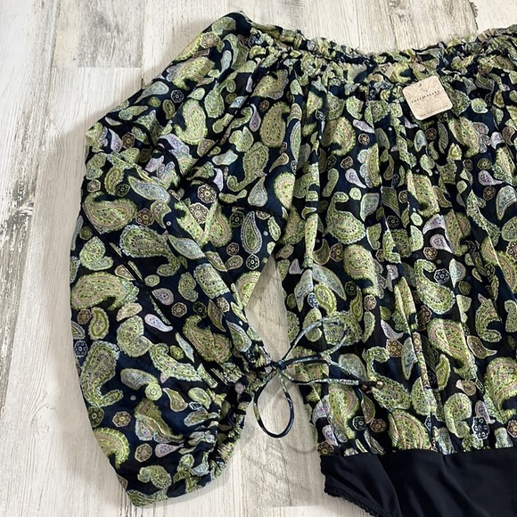 Free People Sundown Paisley Bodysuit Size XS.  NWT - Picture 6 of 12